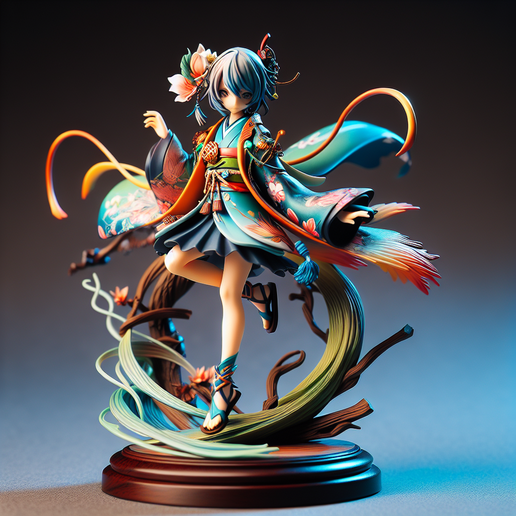 フィギュア（日本のアニメやゲームのキャラクターのフィギュアの雰囲気）