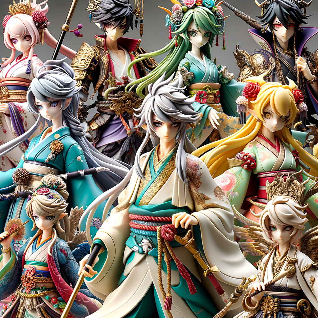 日本のアニメやゲームのフィギュア風